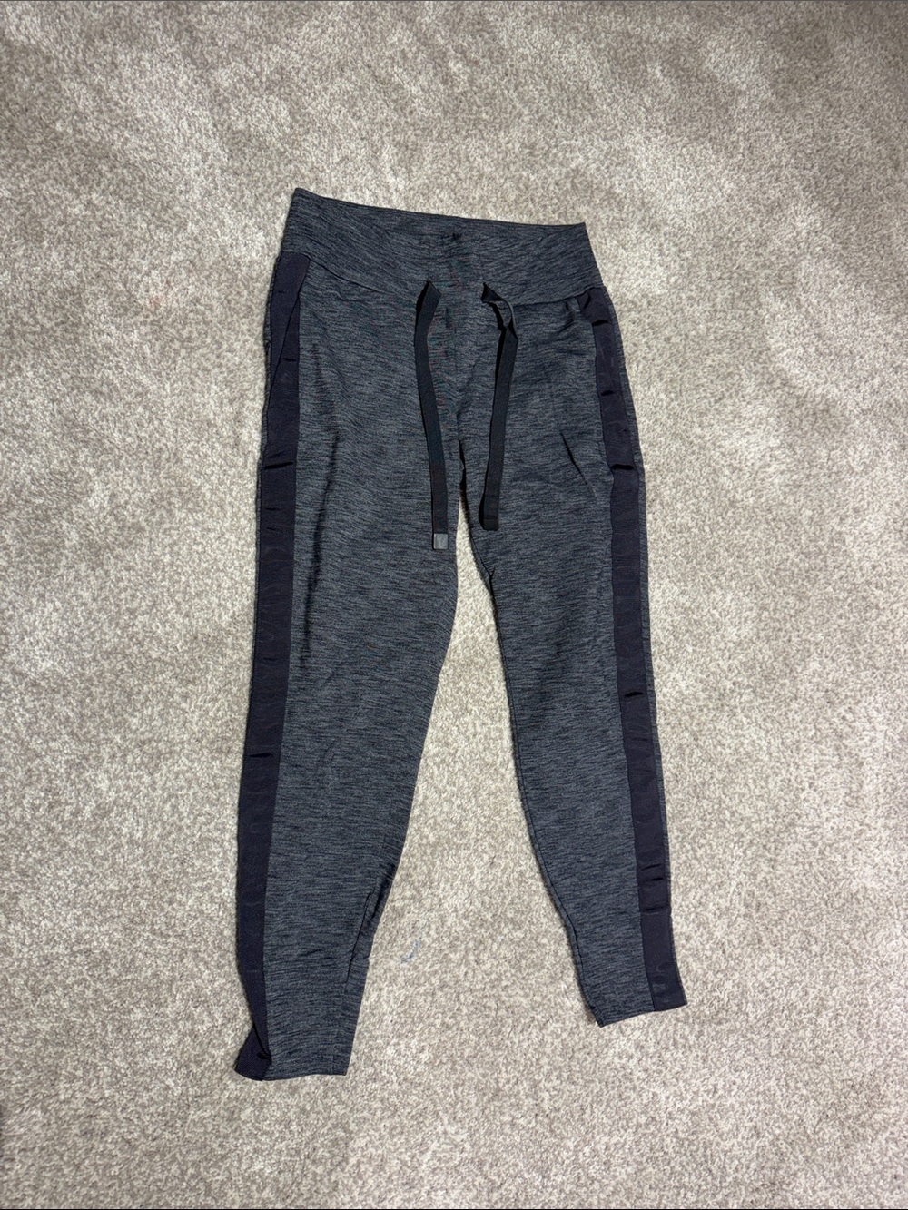Athleta Dark Heather Gray Joggers with Black Drawcords